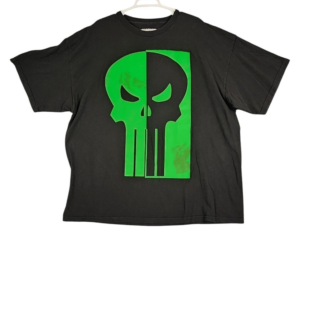 Marvel Punisher Mad Engine Black‎ Graphic T-Shirt Mens 3XL Comic Book